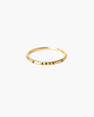delicate thin ring black spinel 