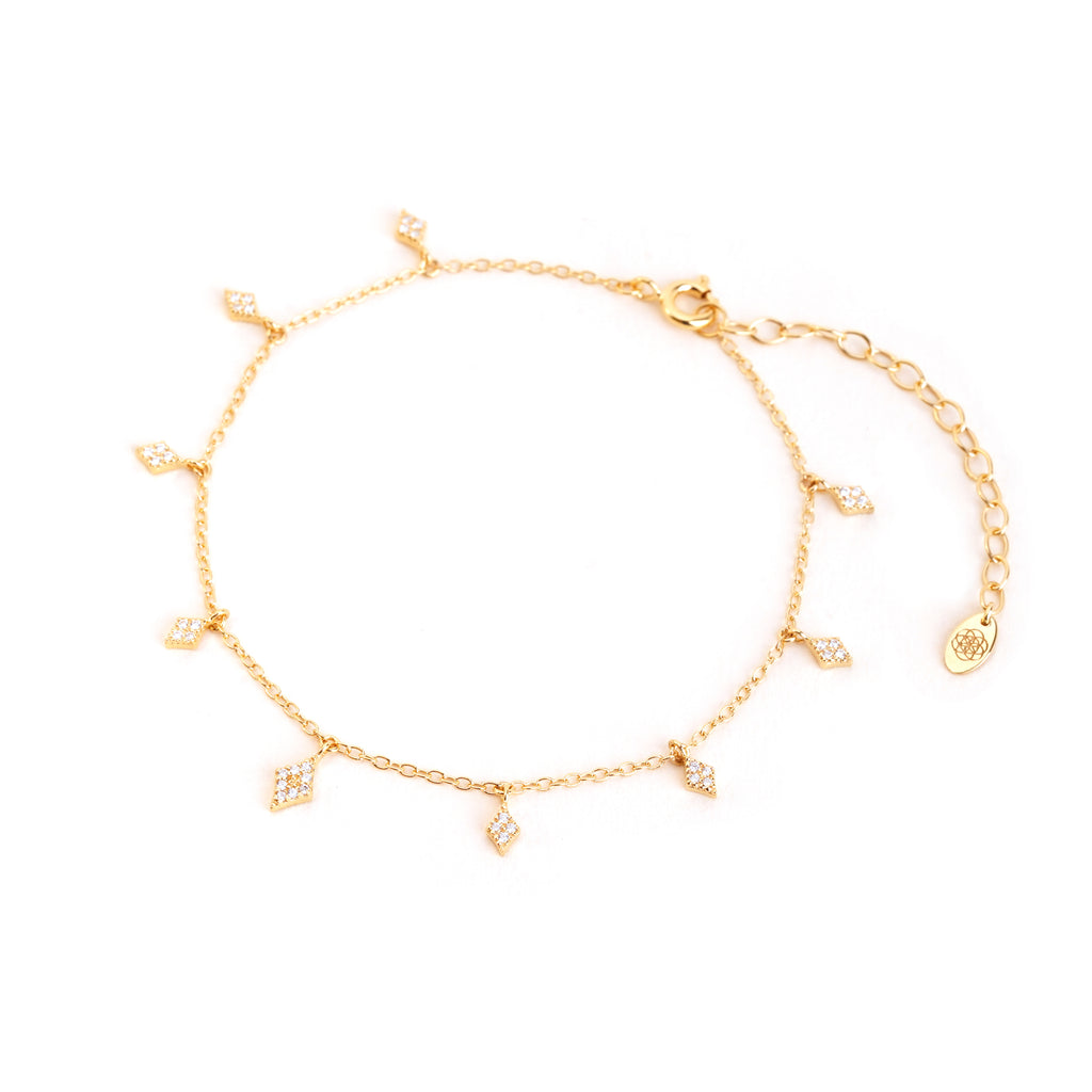 diamond sparkle anklet