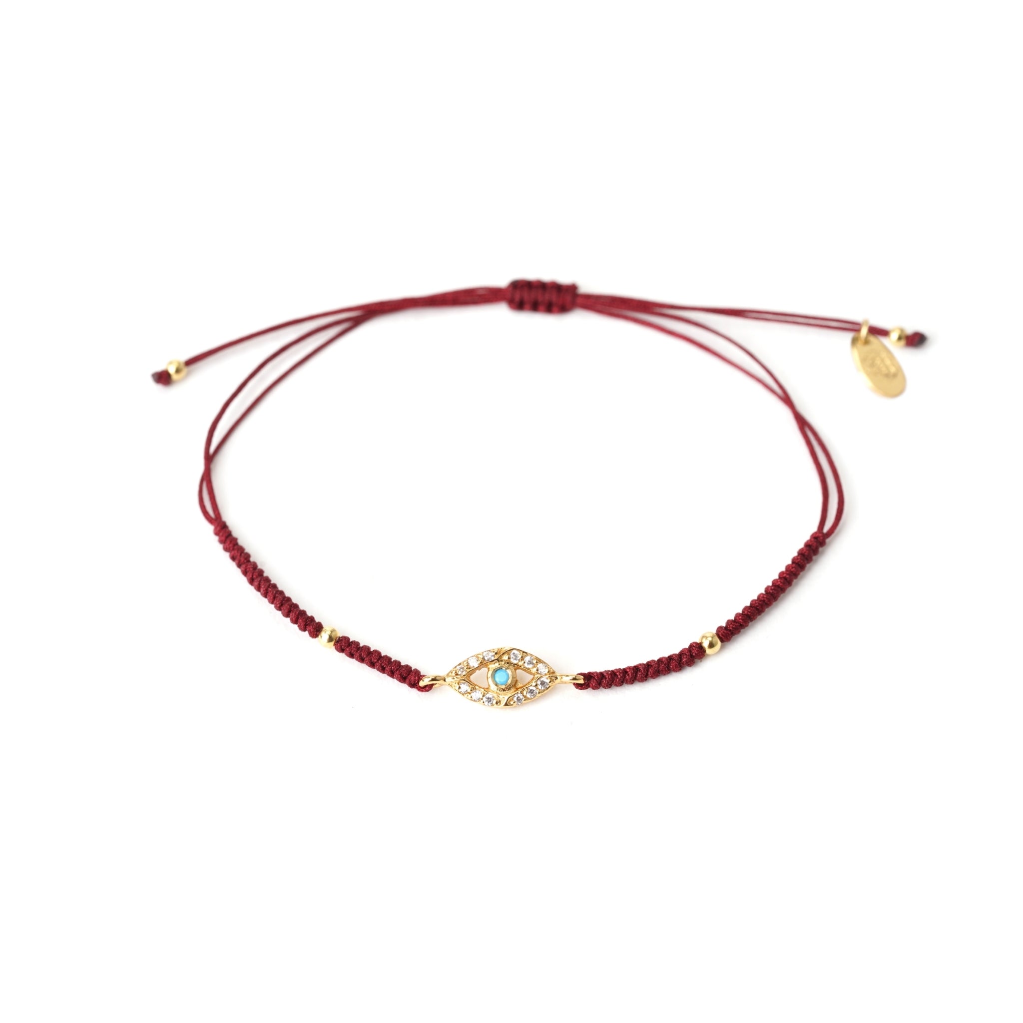 Evil eye blood red friendship bracelet I Karma Links Jewellery karmalinksjewellery