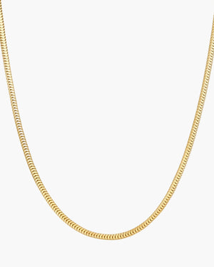 gold dainty snake chain choker