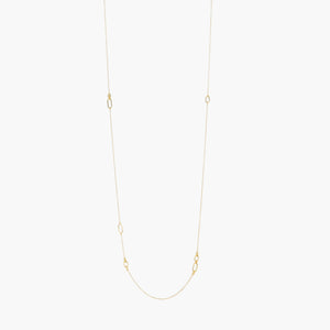 gold long dainty chain necklace 