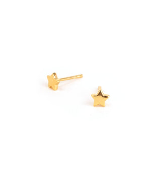 gold star stud earrings