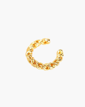 gold twisted conch cuff