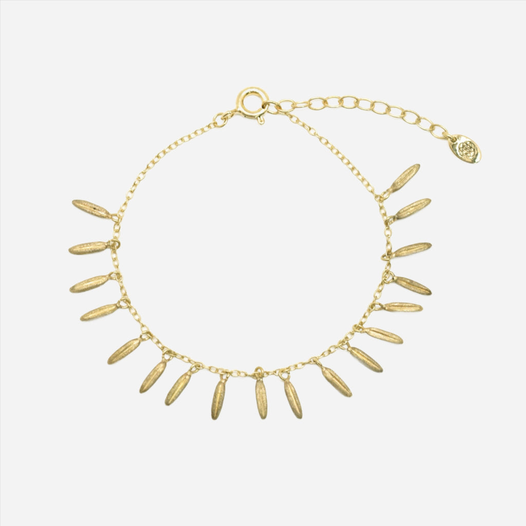 gold leaf bracelet