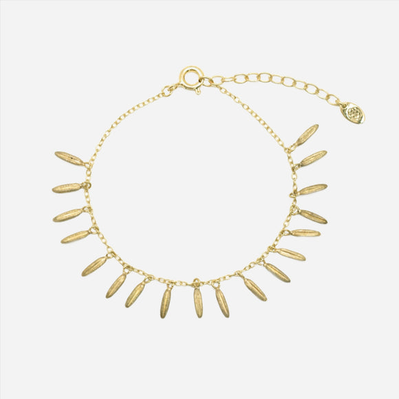 gold leaf bracelet
