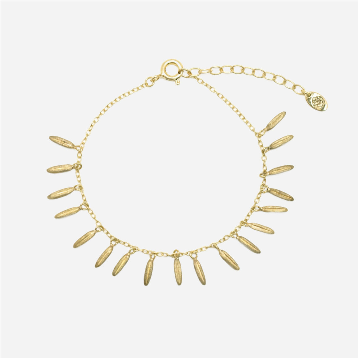gold leaf bracelet
