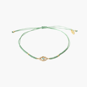 green evil eye bracelet 
