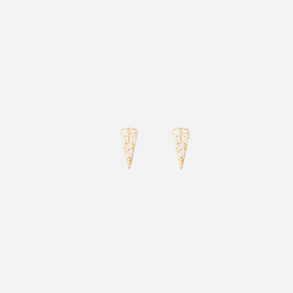 triangle stud earrings