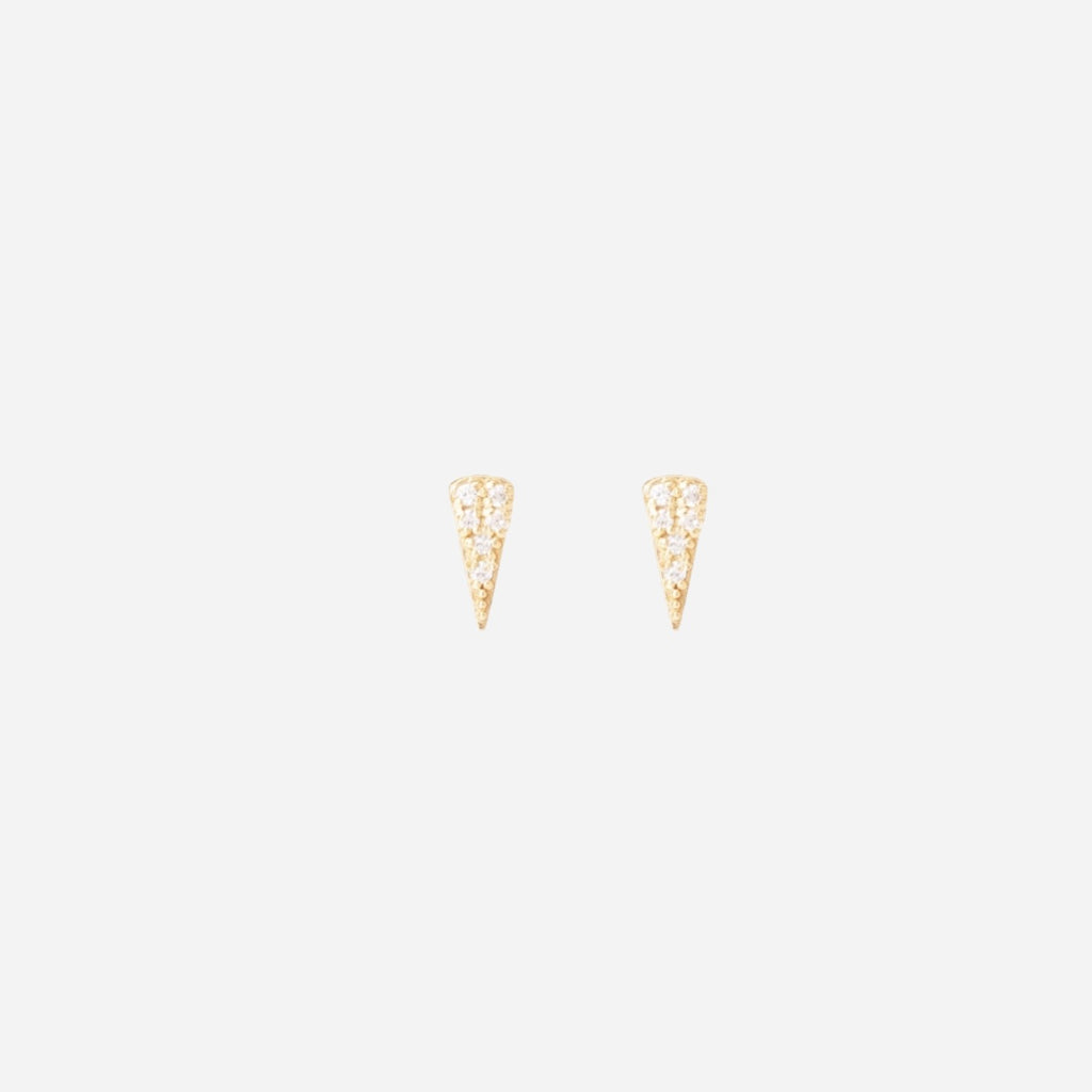 triangle pike stud earrings