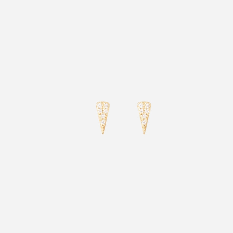 triangle pike stud earrings