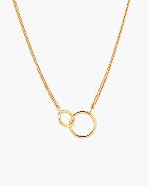 interlocking double ring necklace