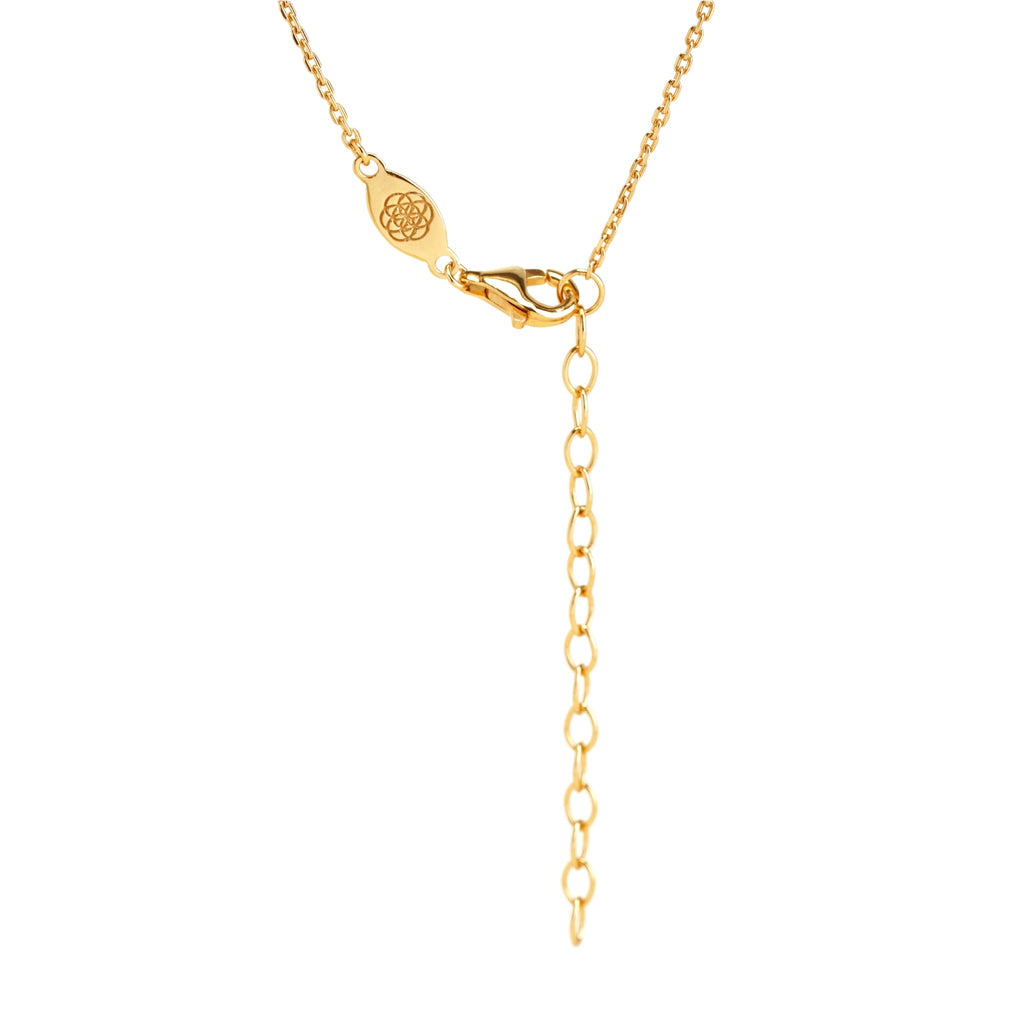 gemstone vermeil gold lariat necklace with sapphire
