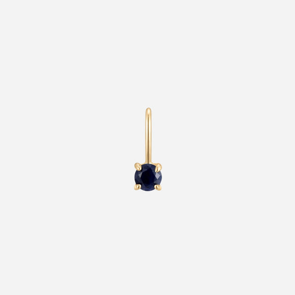 september birthstone sapphire solid gold charm