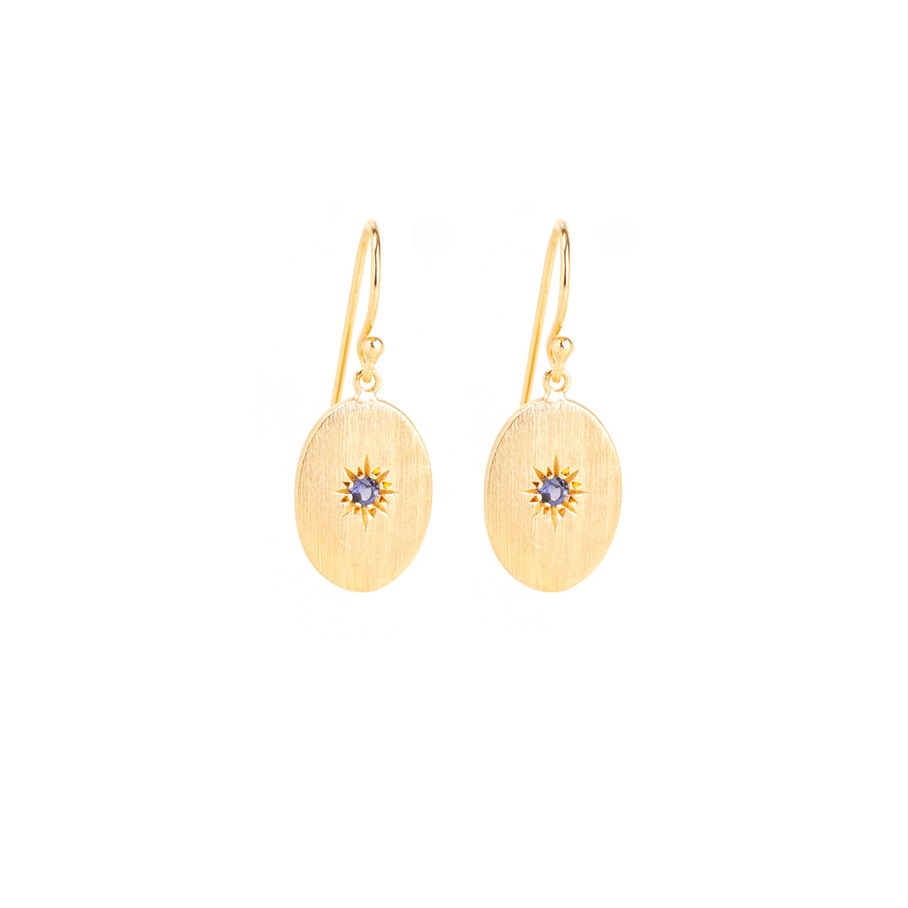 sapphire drop earrings