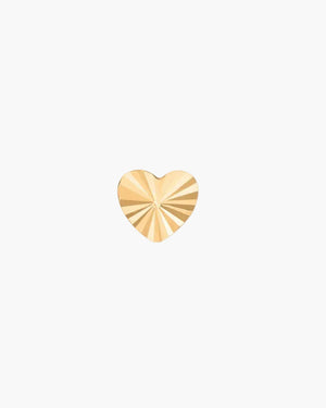 solid gold mini heart - single stud earring