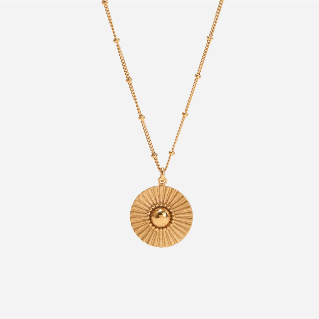 gold soleil ball chain necklace