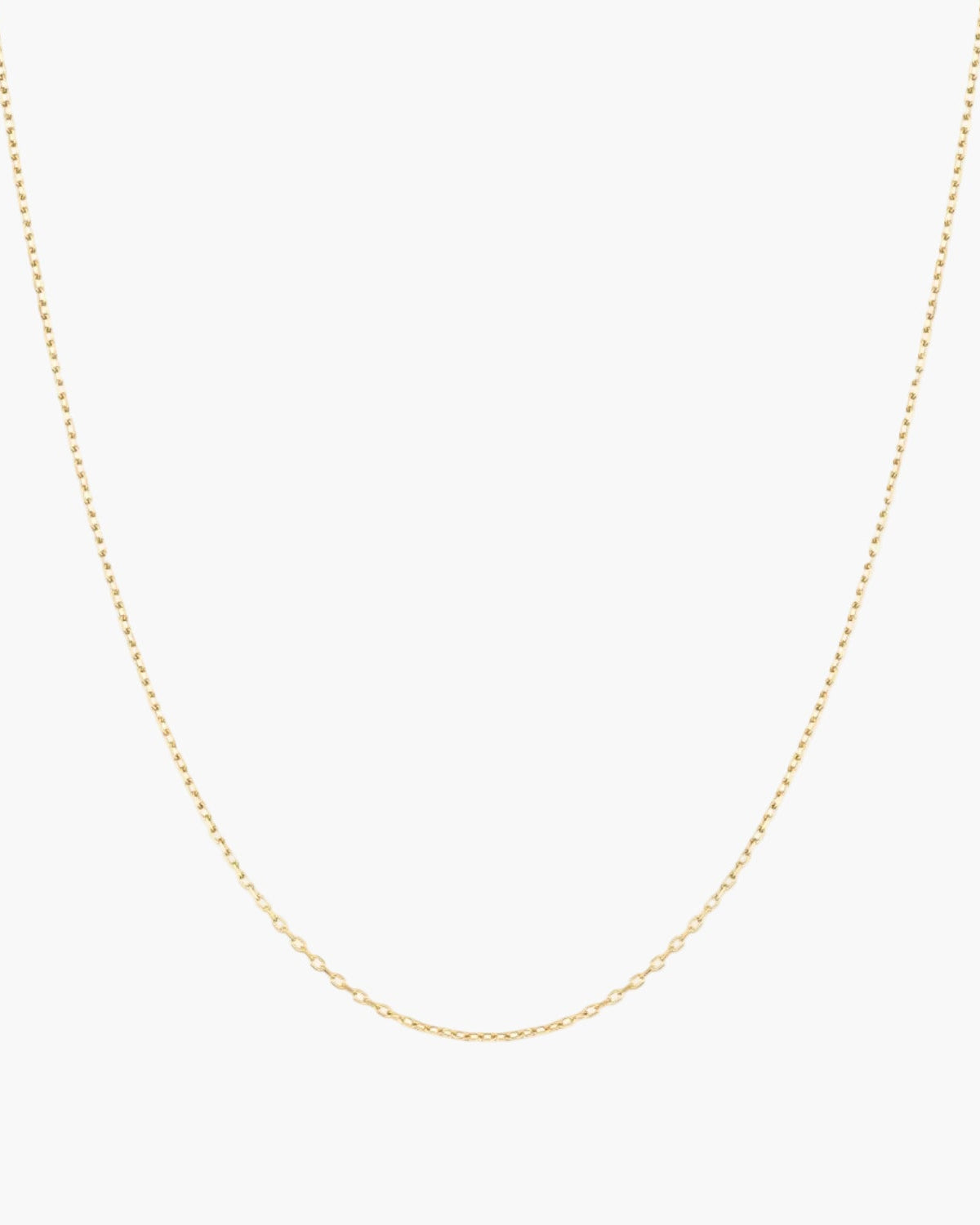 solid gold dainty chain necklace
