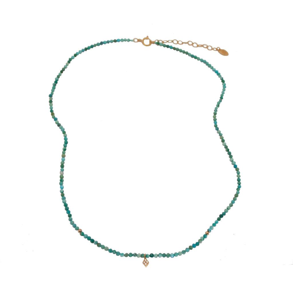 dazzling mini charm turquoise choker